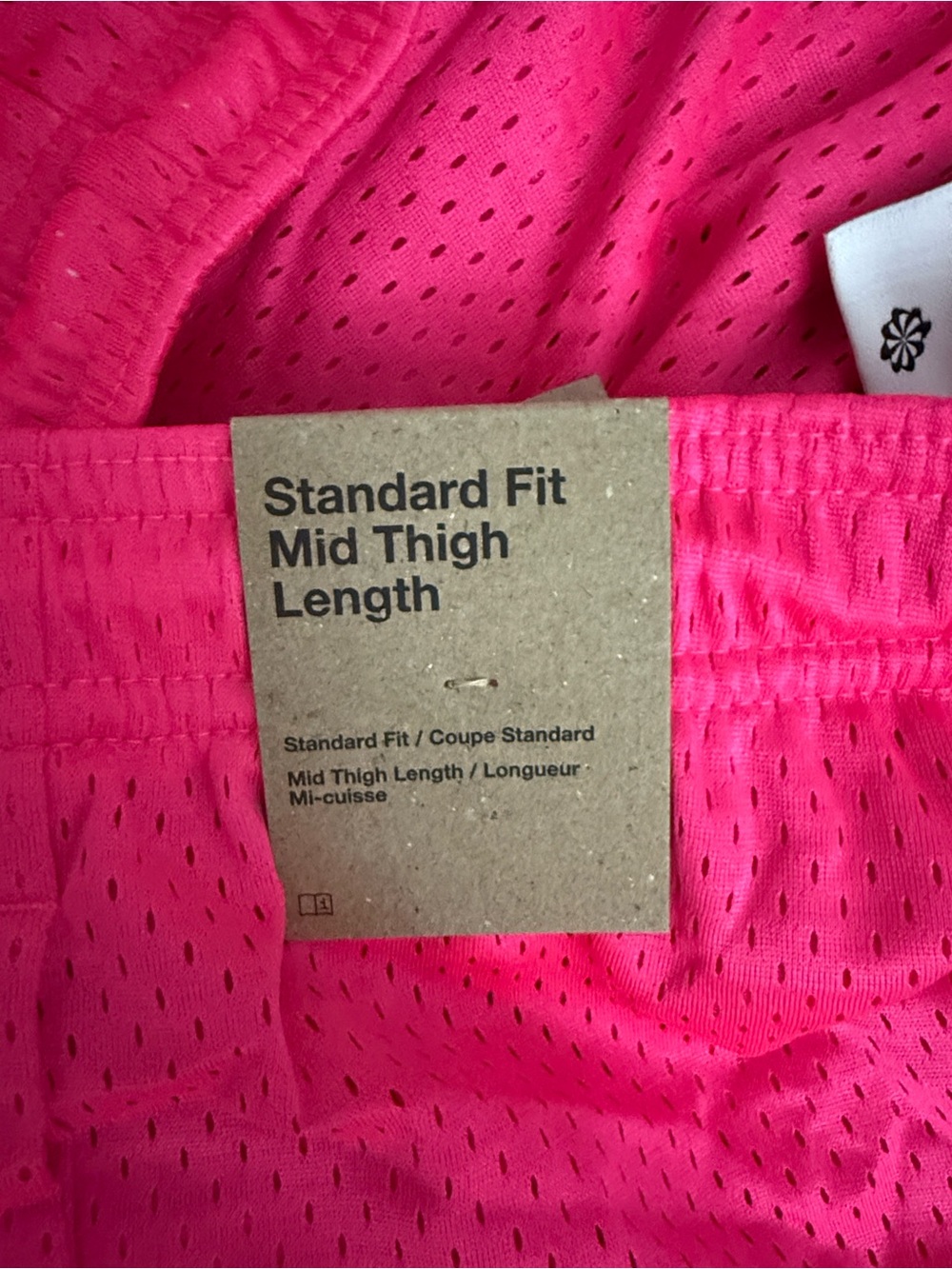Nike Men’s Hot Pink Athletic Mesh Shorts with White Drawstring - Picture 9 of 13